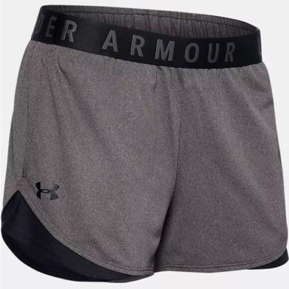 Under Amour Play Up 3.0 Shorts Carbon Heather/Black M NWT IN PACKAGING - Picture 5 of 9